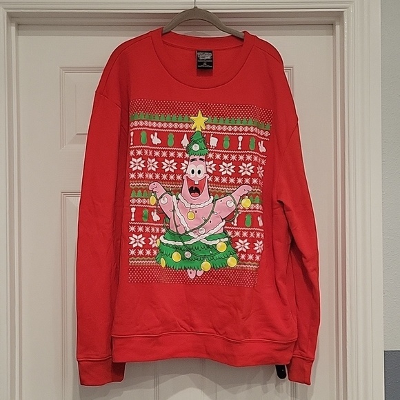 SpongeBob Squarepants Tops - Patrick Star Christmas Tree light up crewneck